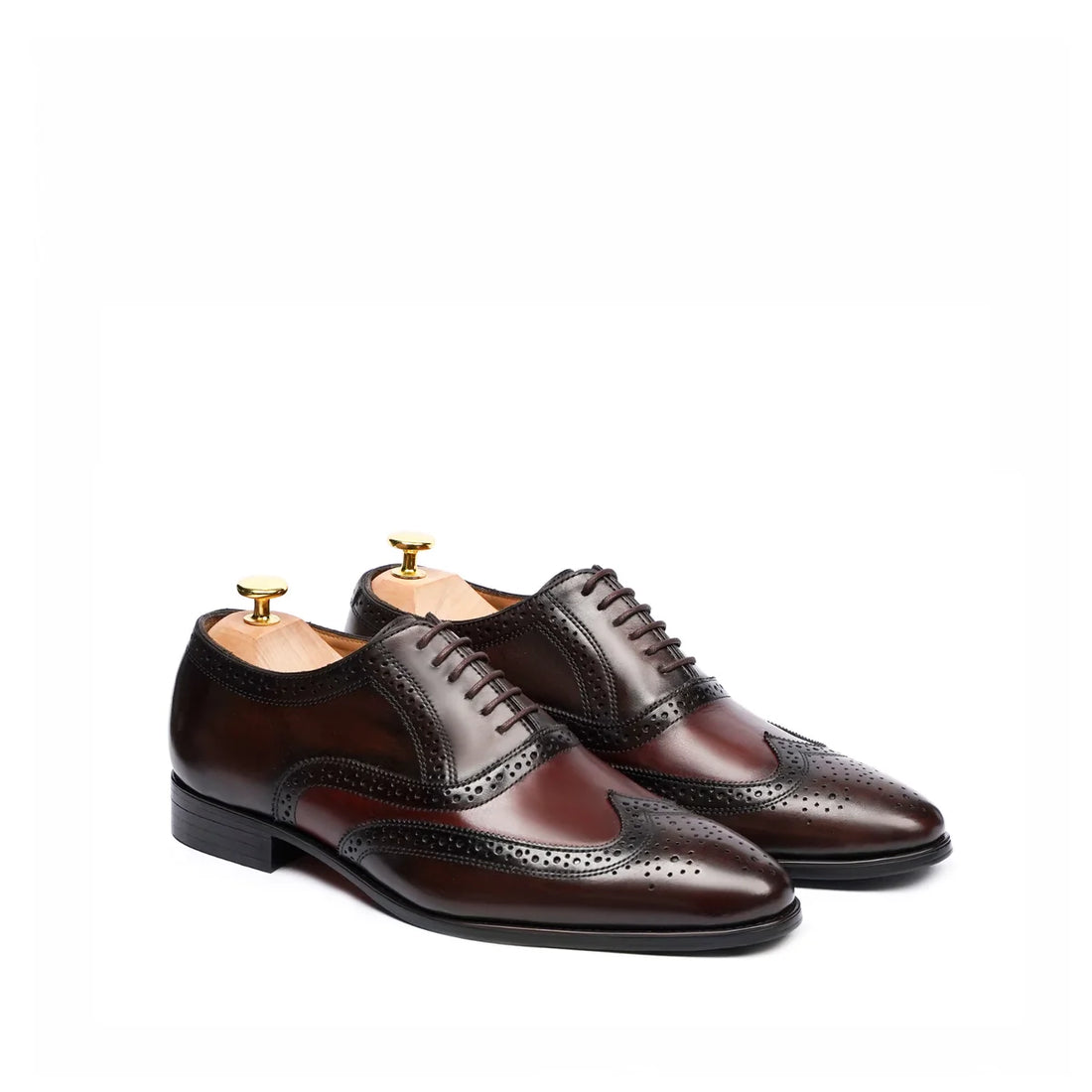 Men’s Premium Leather Wingtip Oxford Shoes – Classic Brogue Formal Dress Shoes